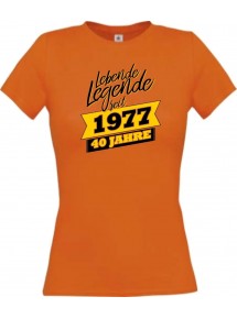 Lady T-Shirt Lebende Legenden seit 1977 40 Jahre, orange, L