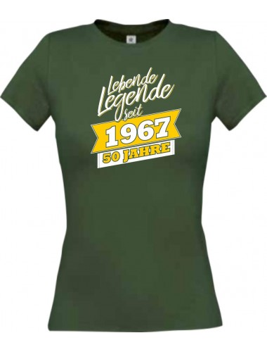 Lady T-Shirt Lebende Legenden seit 1967 50 Jahre, gruen, L