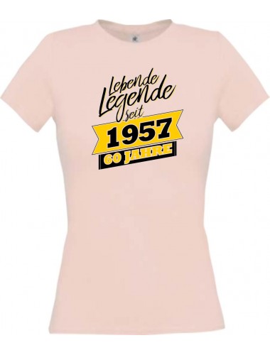 Lady T-Shirt Lebende Legenden seit 1957 60 Jahre, rosa, L
