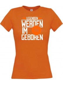 Lady T-Shirt Legenden werden im MAI geboren, orange, L