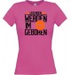Lady T-Shirt Legenden werden im AUGUST geboren, pink, L