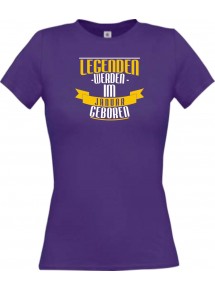 Lady T-Shirt Legenden werden im JANUAR geboren, lila, L