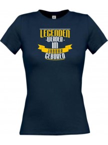 Lady T-Shirt Legenden werden im JANUAR geboren, navy, L