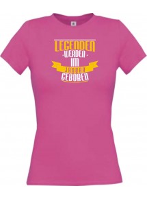 Lady T-Shirt Legenden werden im JANUAR geboren, pink, L