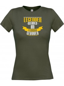 Lady T-Shirt Legenden werden im FEBRUAR geboren, grau, L