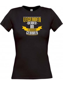 Lady T-Shirt Legenden werden im FEBRUAR geboren, schwarz, L