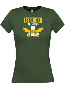 Lady T-Shirt Legenden werden im MÄRZ geboren, gruen, L