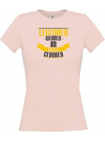 Lady T-Shirt Legenden werden im APRIL geboren, rosa, L