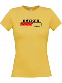 Lady T-Shirt Bäcker Loading gelb, L
