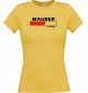 Lady T-Shirt Maurer Loading gelb, L