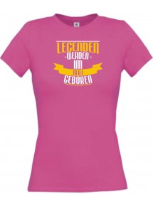 Lady T-Shirt Legenden werden im MAI geboren, pink, L