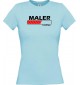 Lady T-Shirt Maler Loading hellblau, L