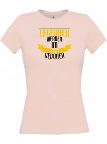 Lady T-Shirt Legenden werden im JUNI geboren, rosa, L