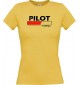 Lady T-Shirt Pilot Loading gelb, L