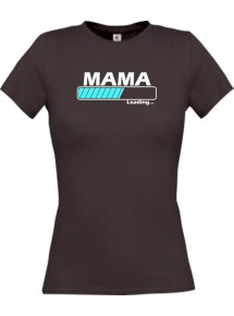 Lady T-Shirt Mama Loading braun, L