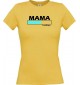 Lady T-Shirt Mama Loading gelb, L