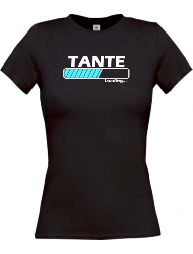 Lady T-Shirt Tante Loading schwarz, L