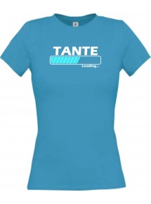 Lady T-Shirt Tante Loading türkis, L
