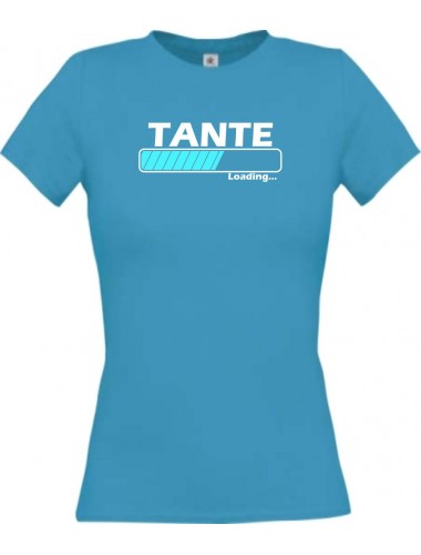 Lady T-Shirt Tante Loading türkis, L