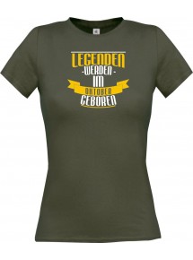Lady T-Shirt Legenden werden im OKTOBER geboren, grau, L