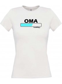 Lady T-Shirt Oma Loading weiss, L