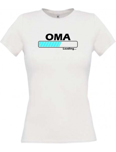 Lady T-Shirt Oma Loading weiss, L