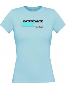 Lady T-Shirt Patentante Loading hellblau, L