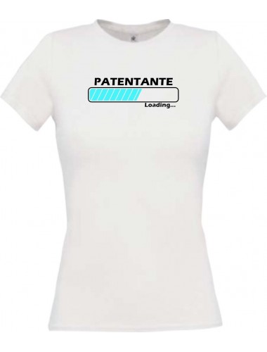 Lady T-Shirt Patentante Loading weiss, L