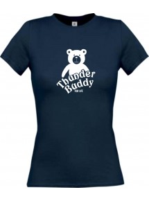 Lady T-Shirt  TED Thunder Teddy for Life Teddy Kult Klamotten, navy, L