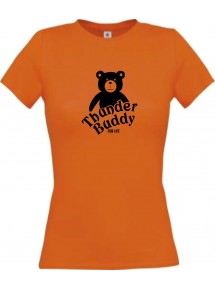 Lady T-Shirt  TED Thunder Teddy for Life Teddy Kult Klamotten, orange, L