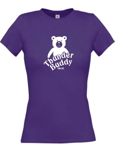 Lady T-Shirt  TED Thunder Teddy for Life Teddy Kult Klamotten, lila, L