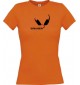 Lady T-Shirt Schlager Musik Kopfhörer Headphone Music Club Kult Club kult, orange, L