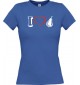 Lady T-Shirt Obst I love Birne, royal, L