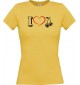 Lady T-Shirt Obst I love Kirschen, gelb, L