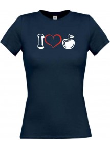 Lady T-Shirt Obst I love Apfel Äpfel