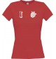 Lady T-Shirt Obst I love Brombeere, rot, L