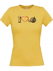 Lady T-Shirt Obst I love Apfelsine