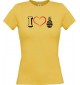 Lady T-Shirt Obst I love Ananas, gelb, L