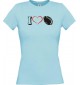 Lady T-Shirt Obst I love Zitrone, hellblau, L