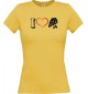 Lady T-Shirt Obst I love Weintraube Traube, gelb, L