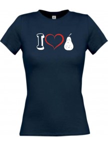 Lady T-Shirt Obst I love Birne Williams