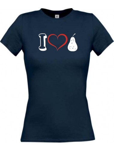 Lady T-Shirt Obst I love Birne Williams