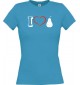 Lady T-Shirt Obst I love Birne Williams, türkis, L