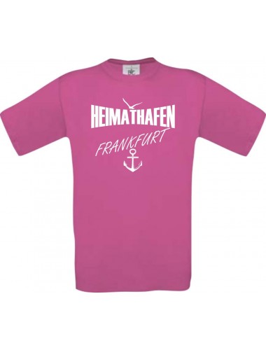 Männer-Shirt Heimathafen Frankfurt  kult, pink, Größe L