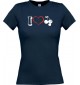 Lady T-Shirt Obst I love Kirsche, navy, L