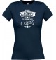 Lady T-Shirt Wahre Schönheit kommt aus Leipzig, navy, L
