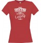 Lady T-Shirt Wahre Schönheit kommt aus Leipzig, rot, L