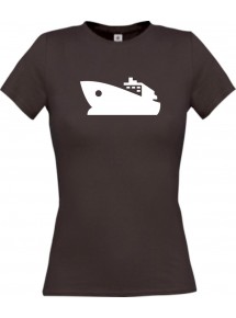 Lady T-Shirt Yacht, Boot, Skipper, Kapitän, kult