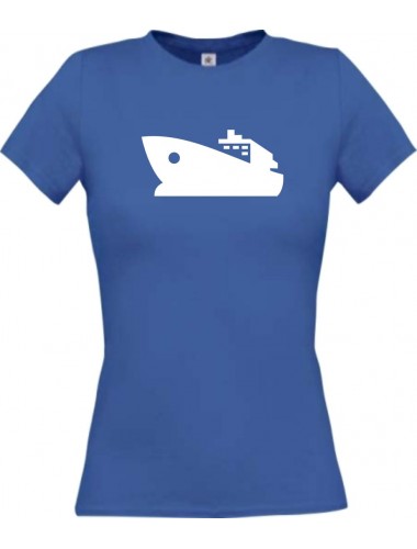 Lady T-Shirt Yacht, Boot, Skipper, Kapitän, kult, royal, L