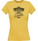 Lady T-Shirt Wahre Schönheit kommt aus Waren, gelb, L